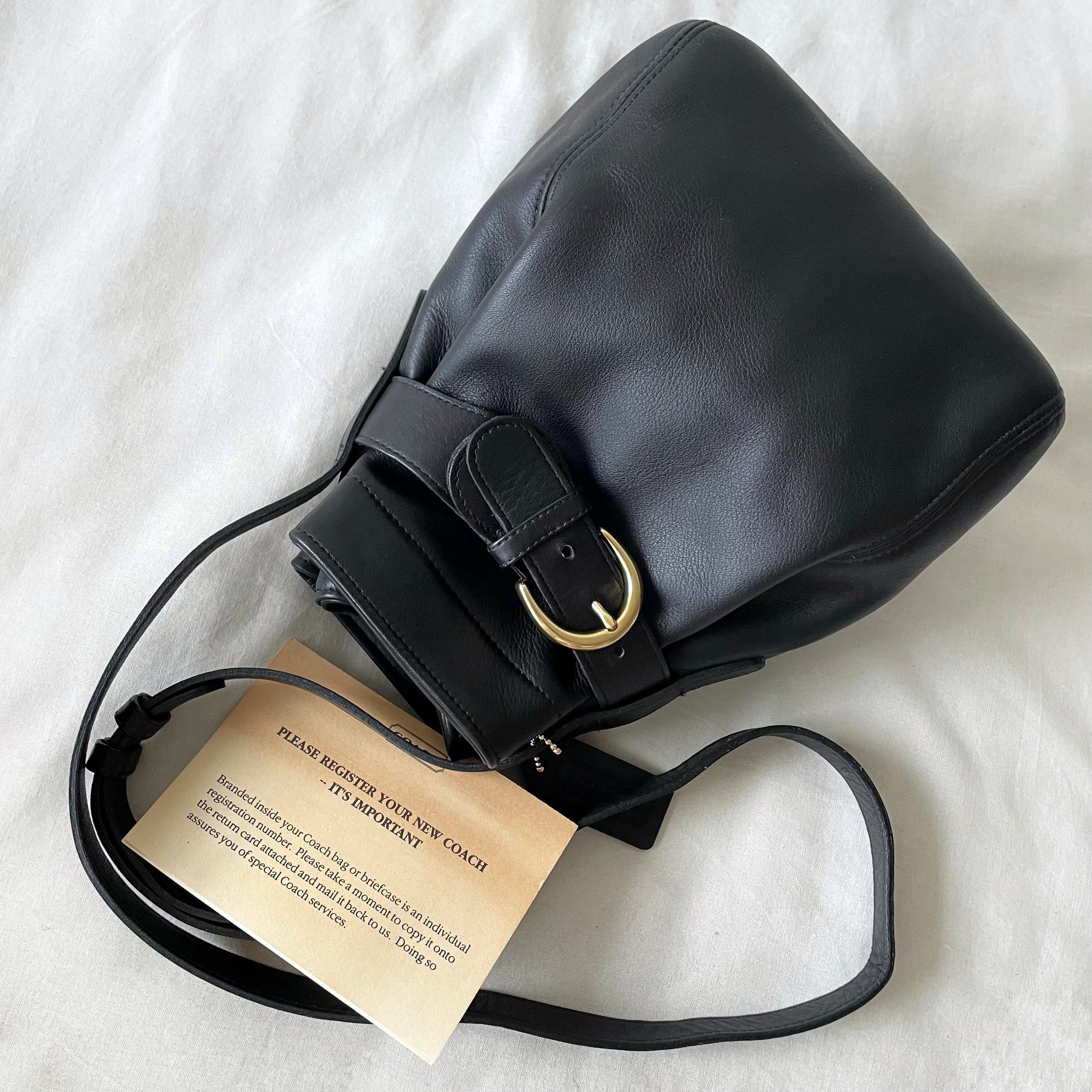 RARE VINTAGE COACH (OLD COACH オールドコーチ) SOHO BELTED POUCH IN BLACK