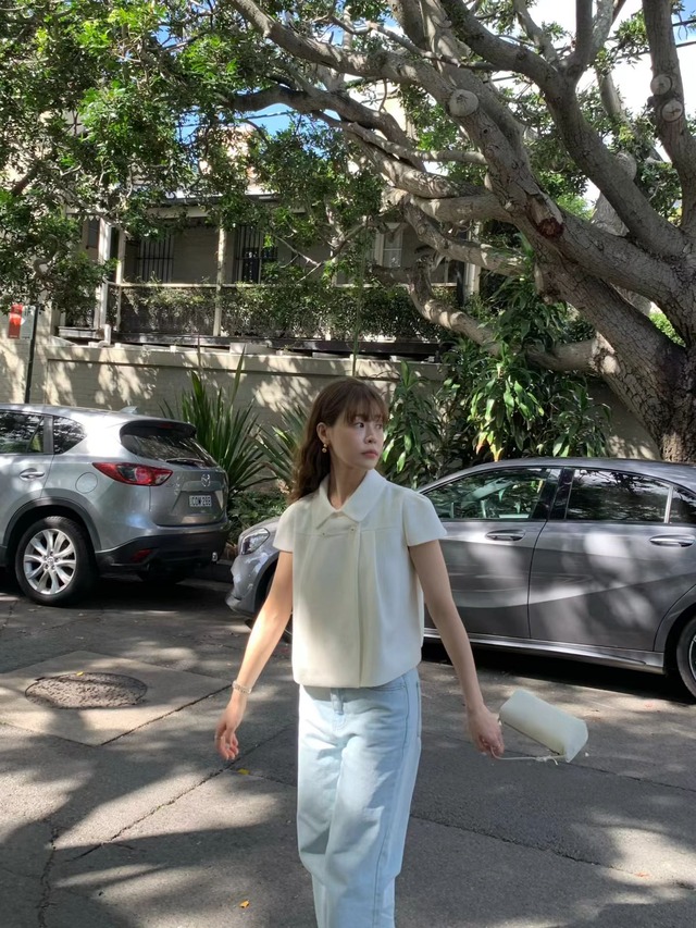 (予約) LIFFEY / Moist tweed blouse 1color