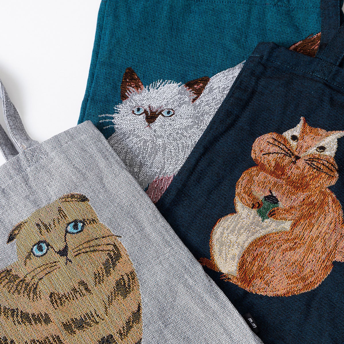 松尾みゆき レクタングル トートバッグ ねこ 猫 猫雑貨 バック 猫