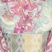 「雨のあと」❤︎本墨流し柄〜セオアルファ 浴衣・夏着物・単衣