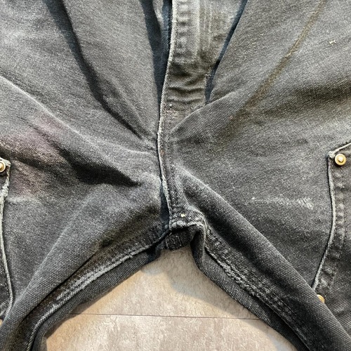 00s USA製 ブラック ダブルニー Carhartt B01 29×30 詳細写真7