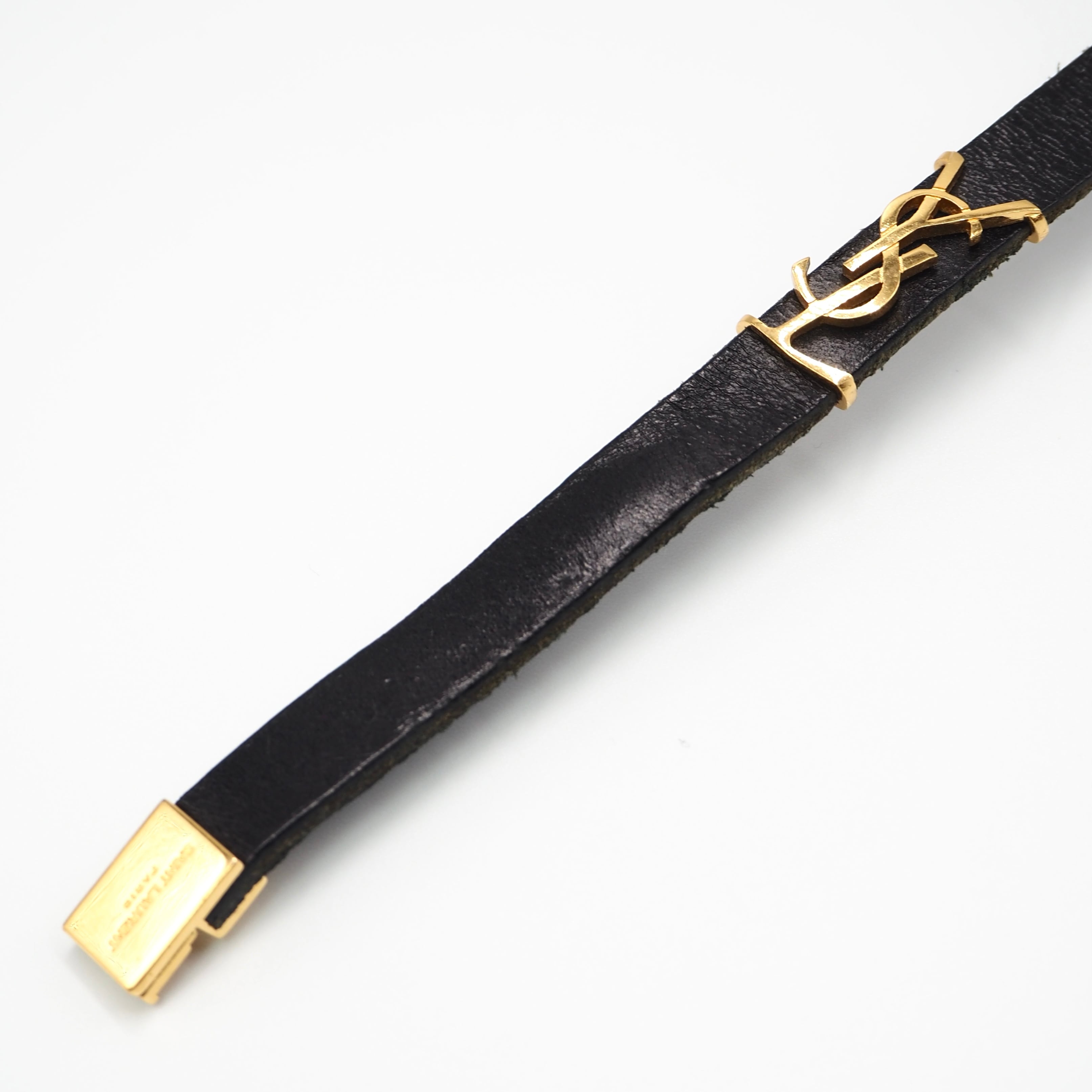 YVES SAINT LAURENT オピウムレザーブレスレット レザー イブサン