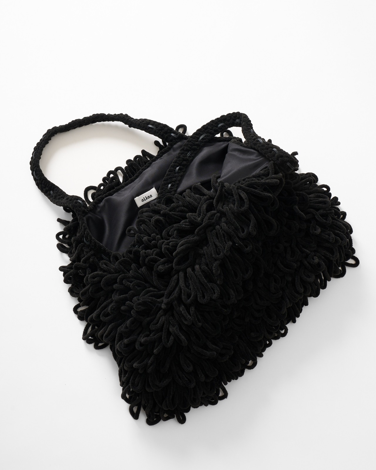 Thick Velvet Loop Monster Bag Hand Knit