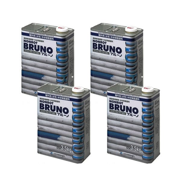 まとめ買い 3.5L缶×4缶 ノンロットブルーノ 15色 三井化学産資 前田工繊産資 屋外用 水性 塗膜型 397