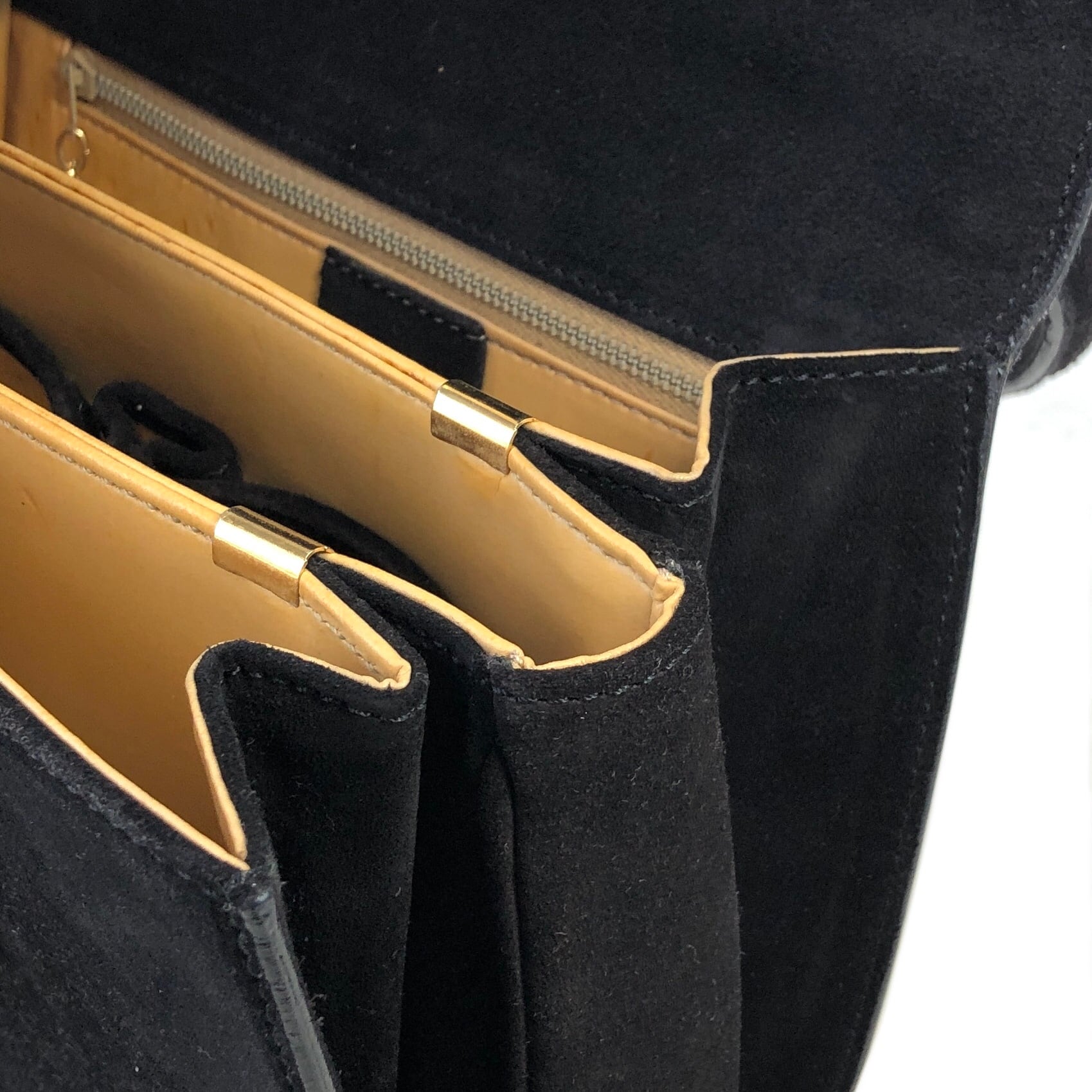 CELINE セリーヌ ホースビット スエード 2way ハンドバッグ ブラック