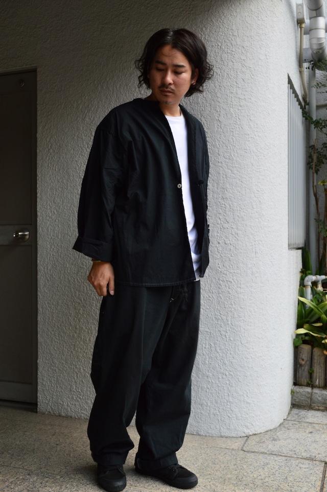 VENTITANK PROJECT EURO SWEDISH ARMY 1970's COSTOM REMADE SURGICAL HANTEN SHIRT DYED BLACK DEAD STOCK スウェーデン サージカルハンテンシャツ