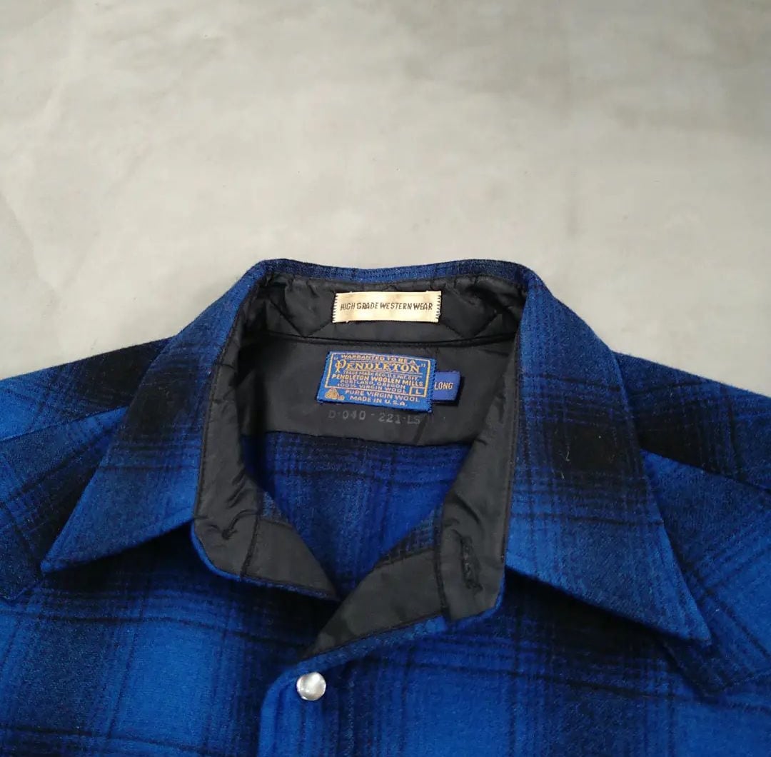 70s Pendleton ペンドルドン 好配色 オンブレチェック XL 70s Pendleton ペンドルドン 好配色 オンブレチェック XL