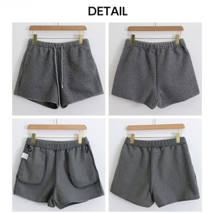 ショートパンツ ボア レディース 韓国 秋冬 もこもこ ルームパンツ おしゃれ 大人 かわいい 起毛 ウエストゴム ハイウエスト 柔らかい 暖かい 大人可愛い 大人女子