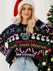 おしゃれ クリスマス ジャカード スノーマン ベ一シックニット 秋冬 ハイネック プルオーバーデザイン セーター レディース トップス30%制限