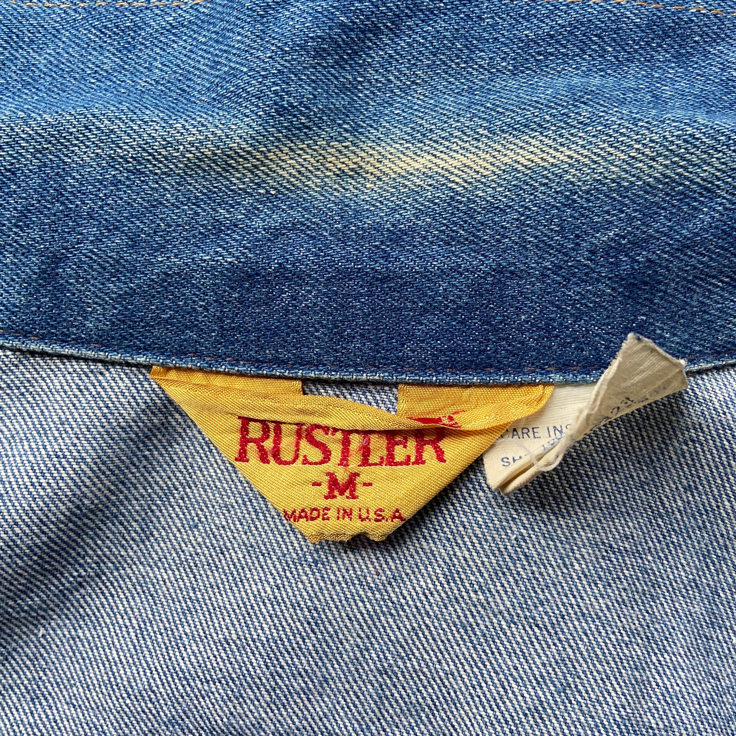 70〜80年代 RUSTLER ラスラー デニムジャケット メンズM 古着 70s 80s