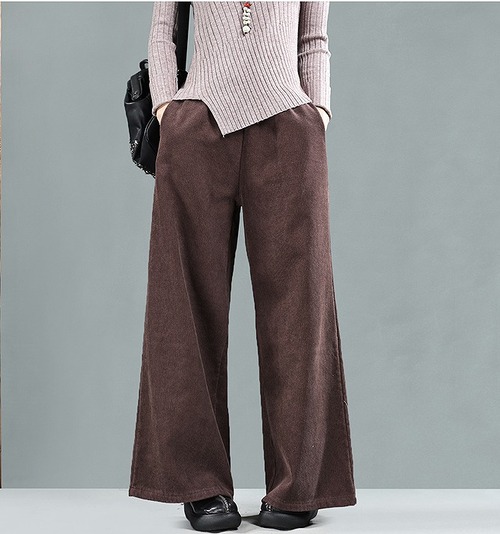 【秋冬新作】ファッションパンツ♪ブラック/ブラウン2色展開◆#sedmis-215467