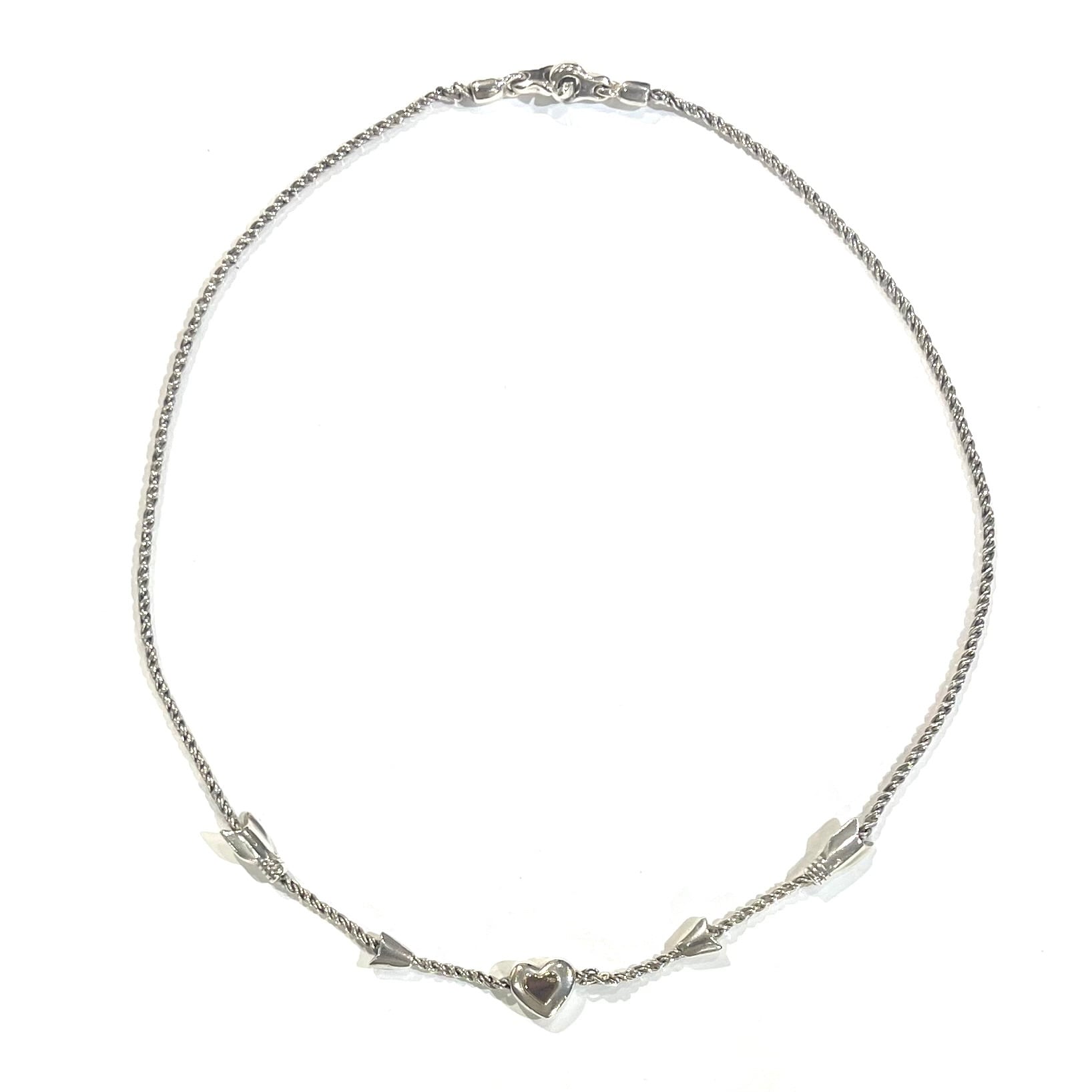 希少【TIFFANY&CO.】2241 18K×silver925コンビ ハートアロー ロープ