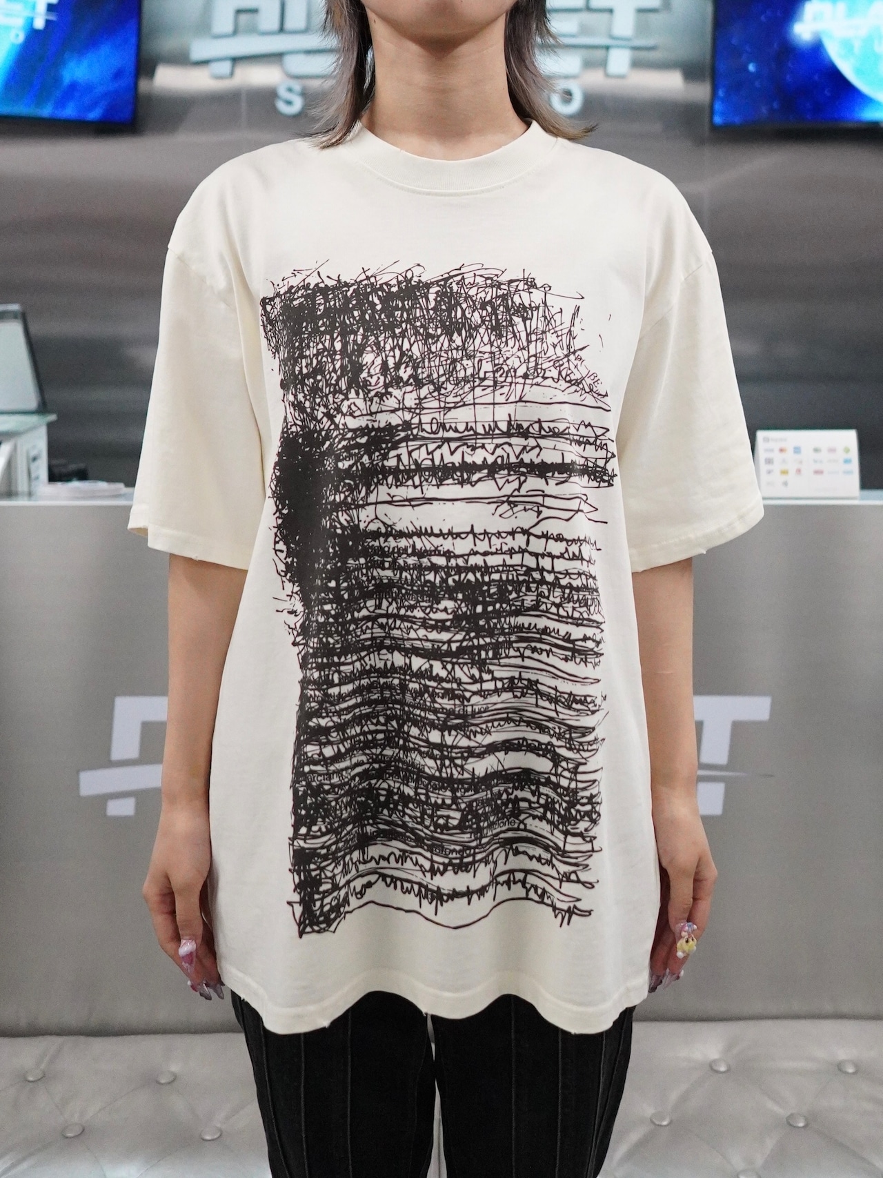 【PLANETSTUDIO】asemic writing T-shirt(3colors)