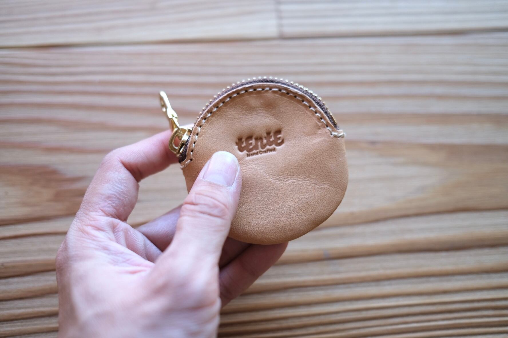 《即納》petan mini coin case【horse natural】