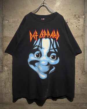 【Caka】90's “DEF LEPPARD” Face Graphic Vintage T-Shirt