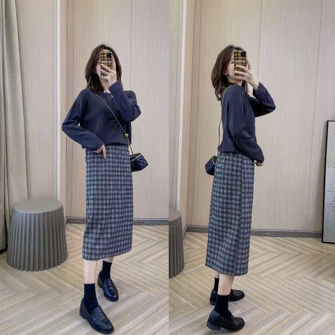 チェックタイトスカート