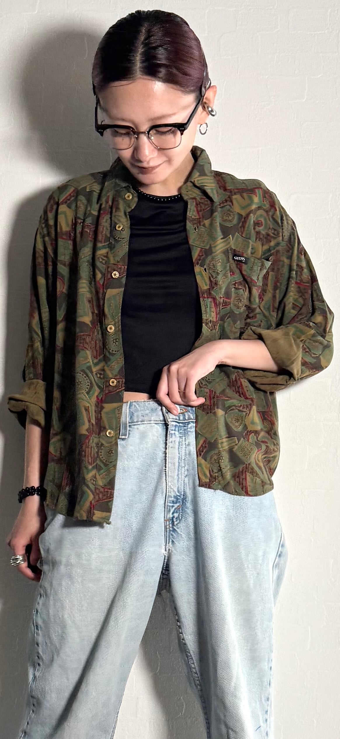 90年代 COOGI クージー ウール 3Dニット セーター メンズM 古着 90s