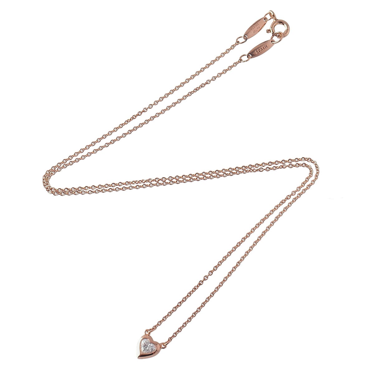 ティファニー ダイヤ ネックレス バイザヤード ハートシェイプ 0.17ct  