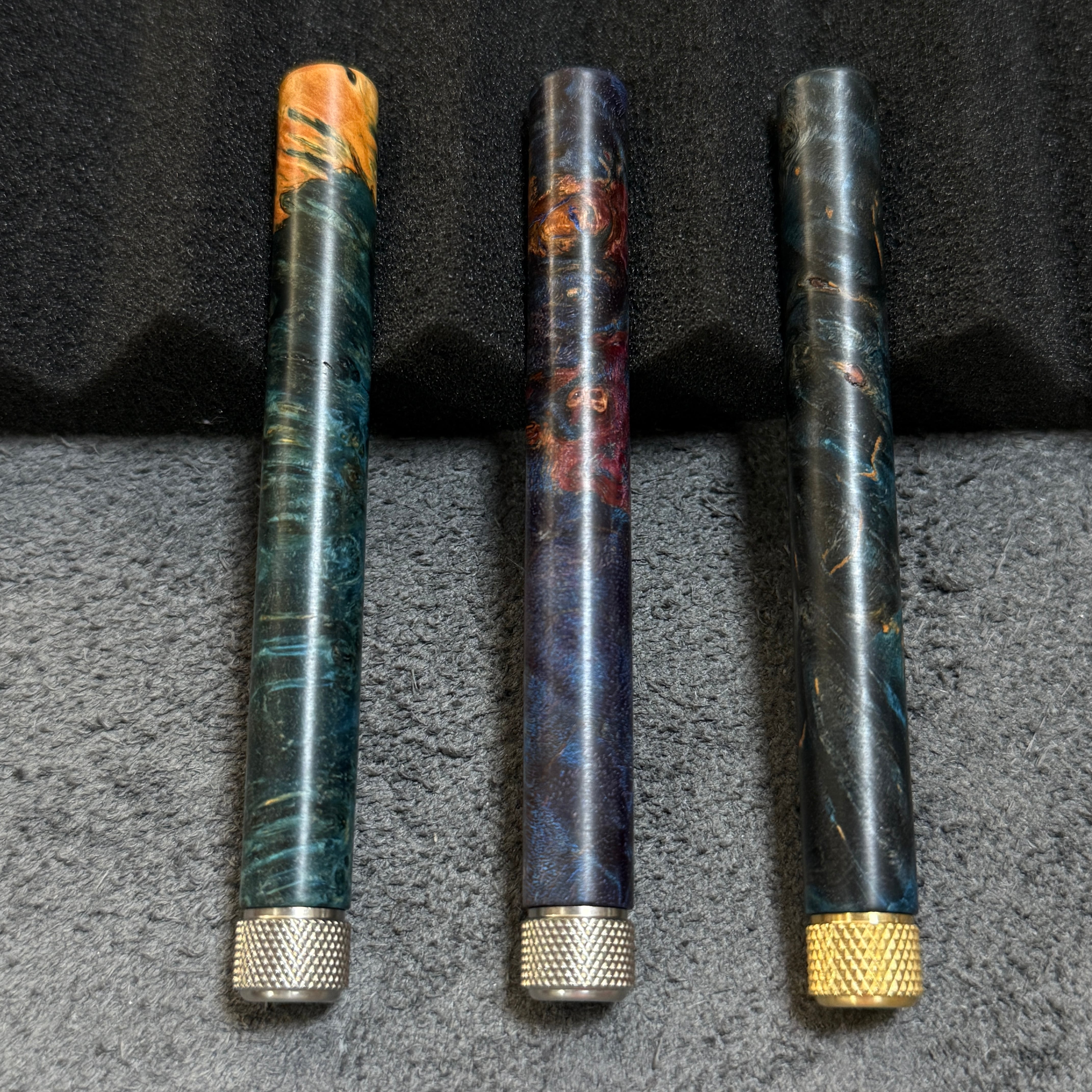 235トチ縮杢スタビ シャーペン 最強低重心ローレット 溝付き | handwood