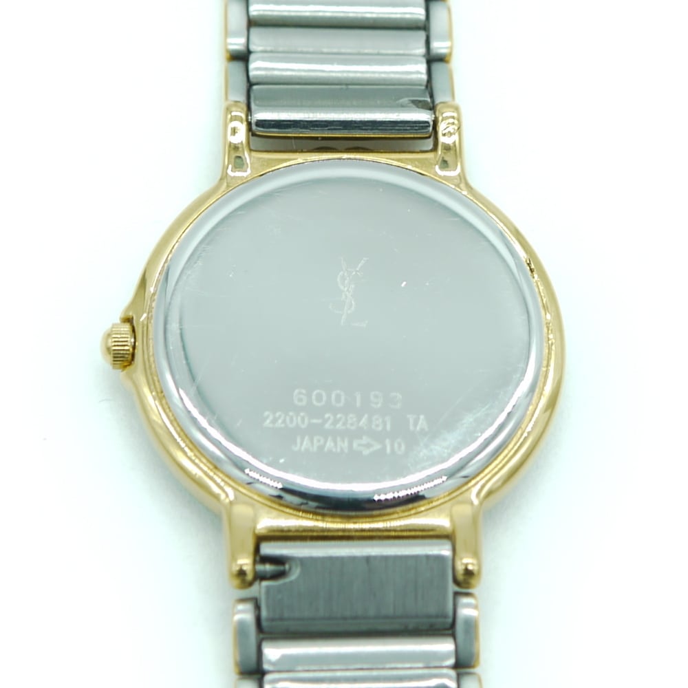 SAINT LAURENT サンローラン クォーツ腕時計 コンビベルト 2200-228481 ...