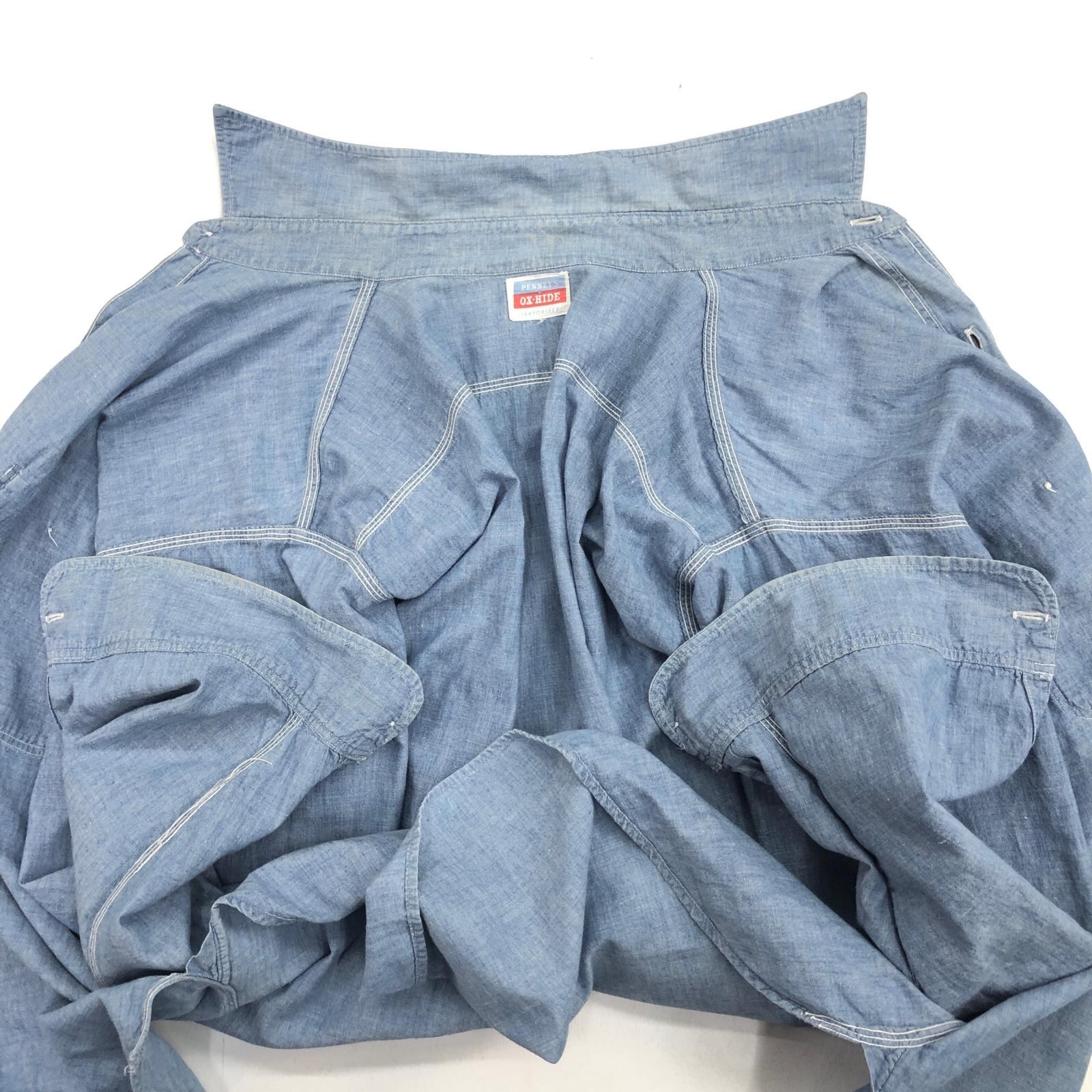 PENNEY'S OX-HIDE 50年代 コットンシャンブレー シャツ タグ マチ付き