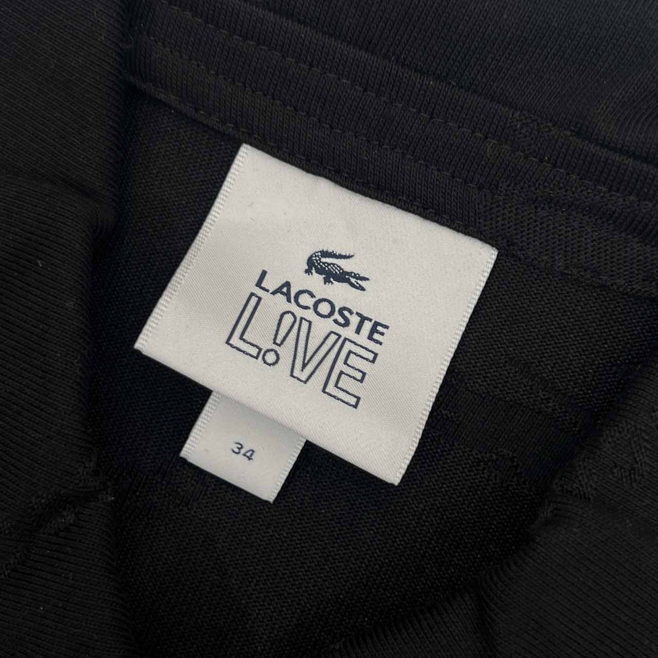 LACOSTE L!VE ラコステ 半袖 ポロシャツ 34/ブラック レディース