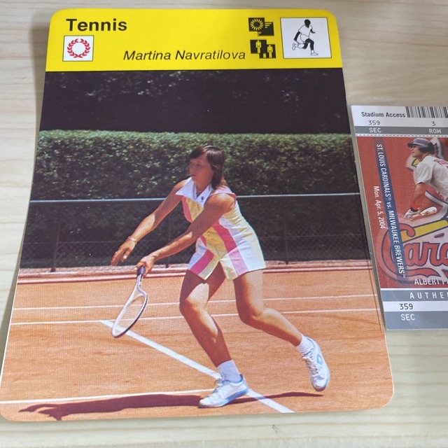 1978 Sports Caster Card Martina Navratilova Tennis スポーツキャスターカード マルチナ ナブラチロワ World Star Collection