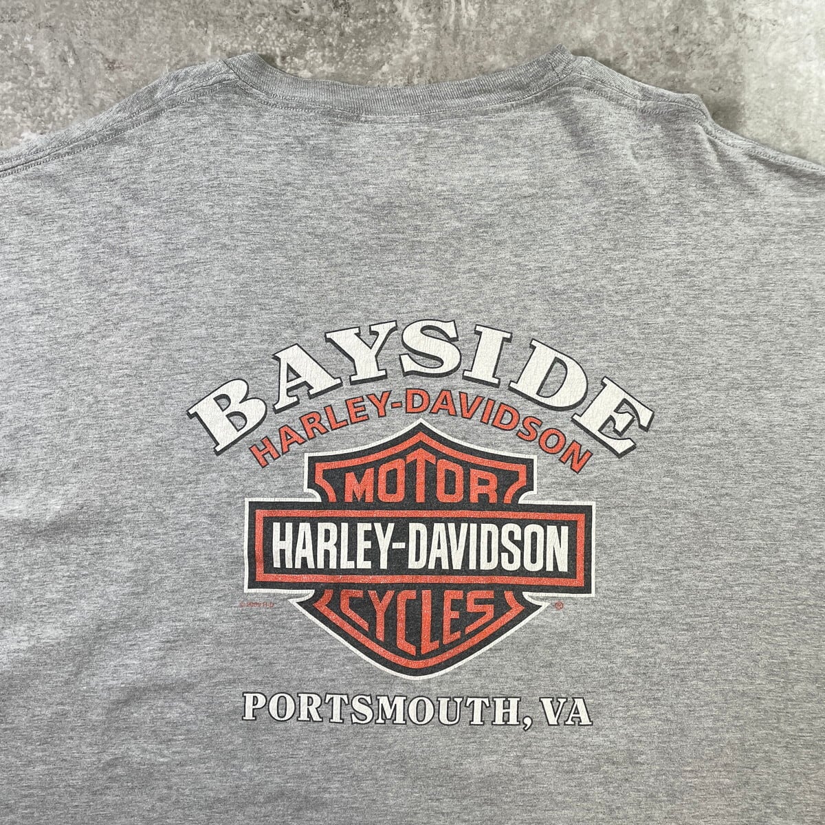 Harley-Davidson ハーレーダビッドソン Tシャツ 半袖 薄手 プリント グラフィック ブルーグレー Sサイズ レディース 古着 アメカジ Y2K ギャル Harley Davidson - Harley-Davidson ハーレーダビッドソン Tシャツ