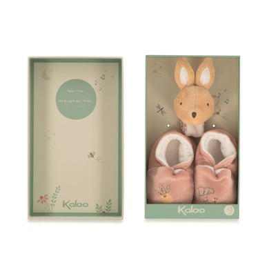Kaloo プティシャンソン　リストラトル&ルームシューズ　ラビット　ギフトセット