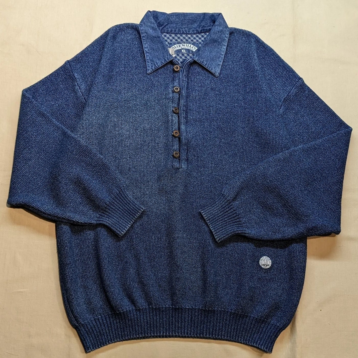 Blue Willi's Indigo Dyed Cotton Knit | aeugo Blue Willi's Indigo Dyed Cotton Knit | aeugo