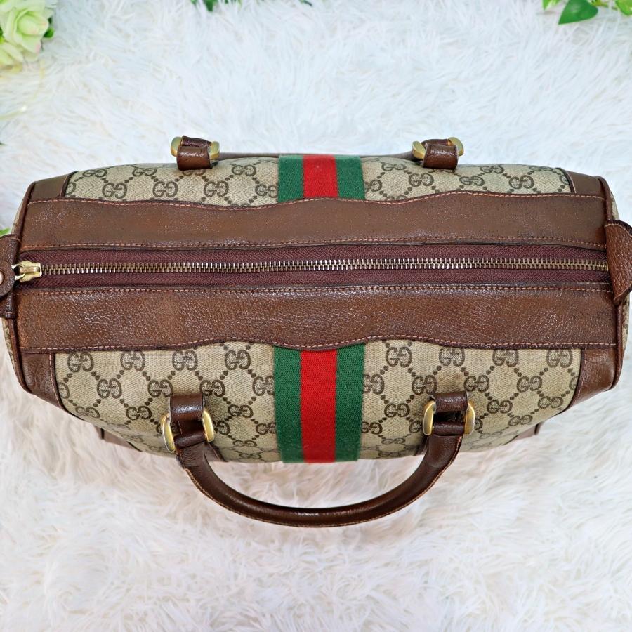 GUCCI オールドグッチ ミニボストンバッグ GGスプリーム 茶色×ベージュ | アパレルネクストセレクション WEB本店 powered by  BASE