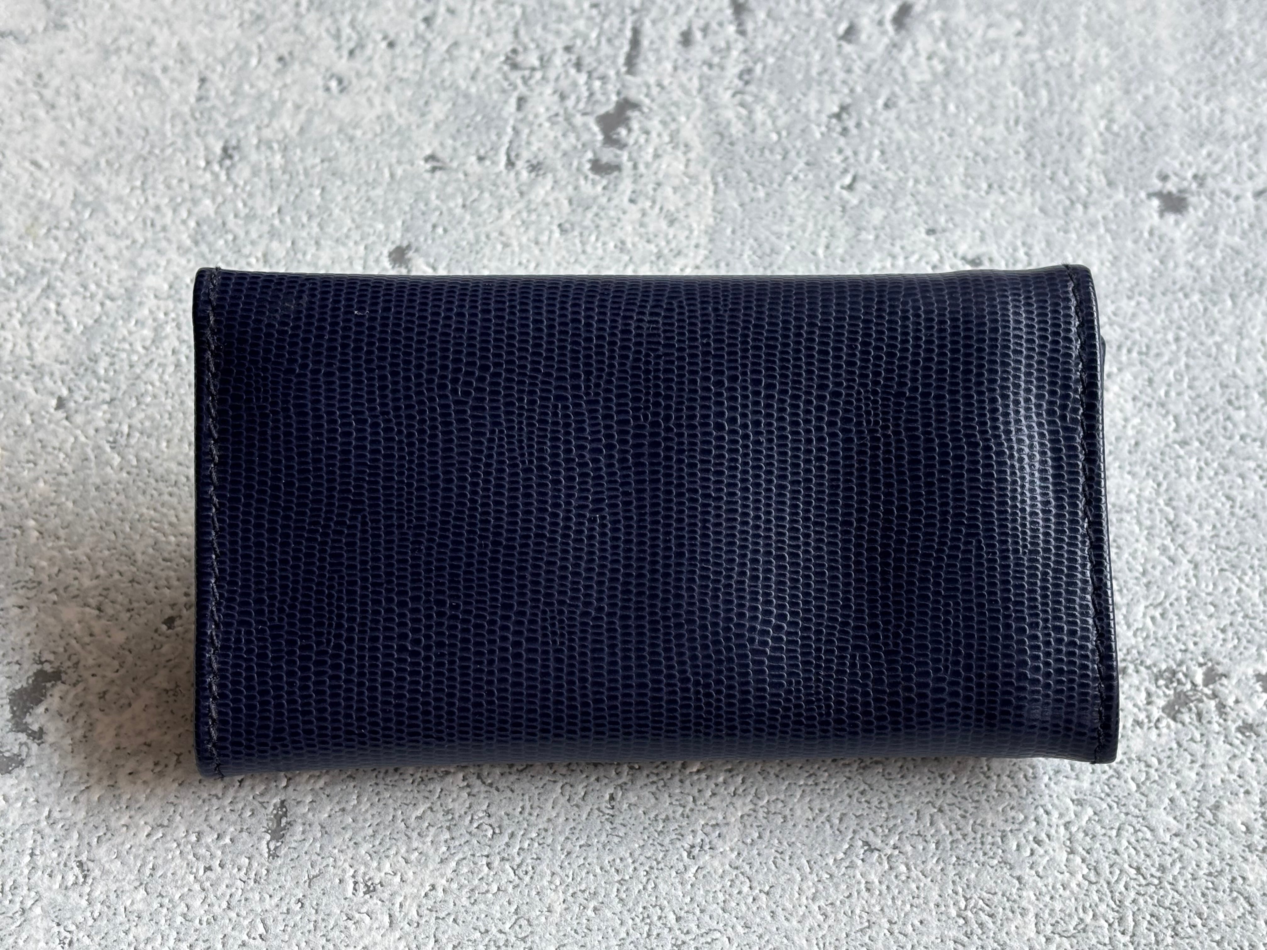 CELINE サークルロゴ キーケース ブルー | Petit luxe Vintage
