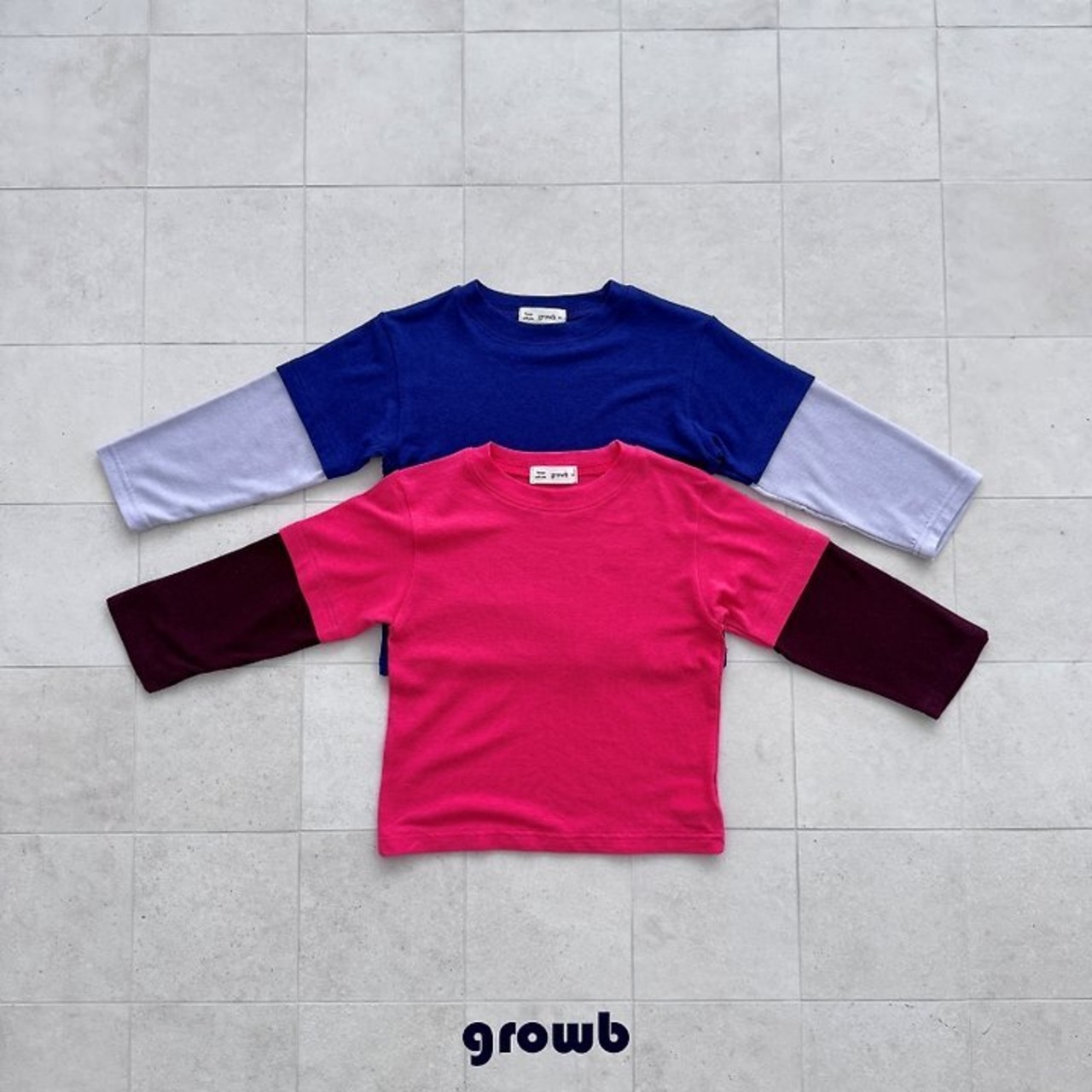 韓国子供服 / growb / メインズ Tシャツ / 秋服 *XS~JM*
