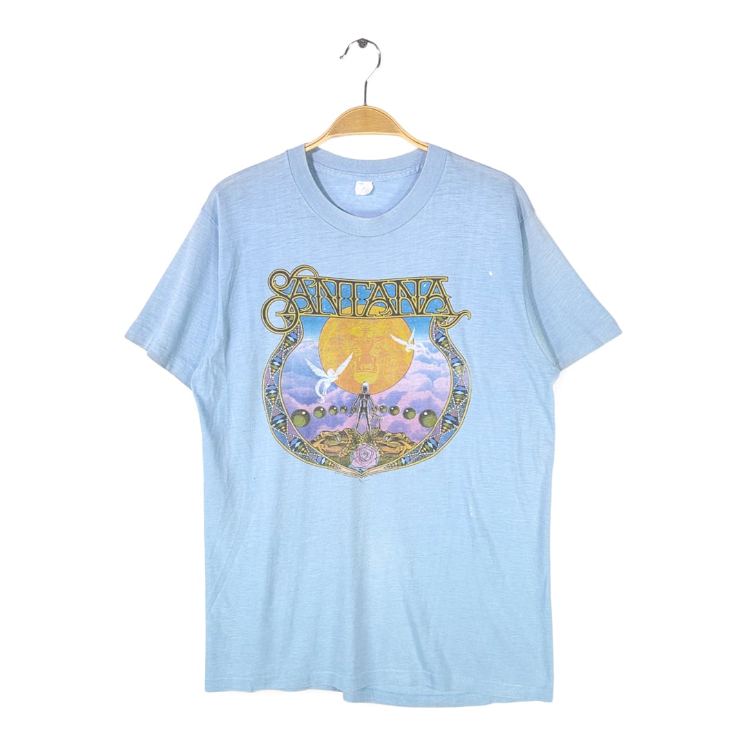 70s サンタナ USA製 ヴィンテージTシャツ ラテンロックTシャツ SANTANA サイズL 古着 @AAA1536