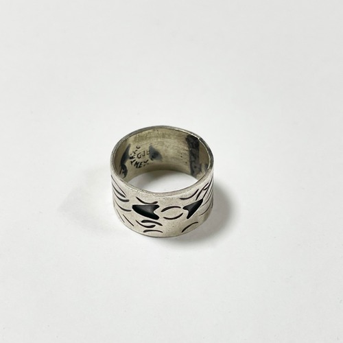 Vintage Overlay 925 Silver Ring Made In Mexico