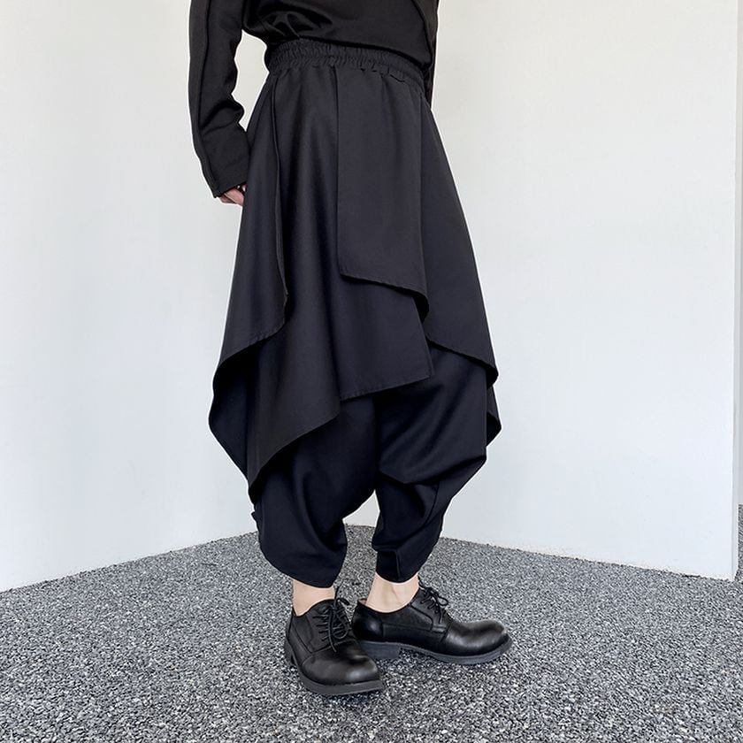 ダーク不規則カジュアルキュロット MPA0027