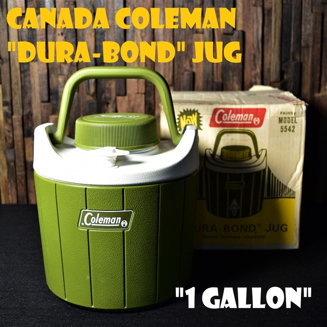 カナダ コールマン ウォータージャグ 1ガロン アボカドグリーン オリーブ ビンテージ 1969年1月製造 COLEMAN CANADA DURA-BOND 1GALLON 新品未使用 デッドストック NOS