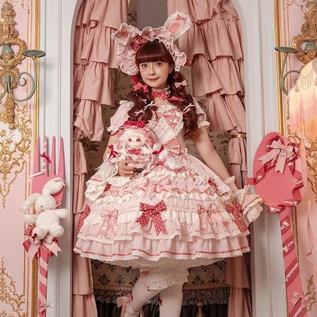 量産型 ゆめかわいい ロリィタ ワンピース 青木美沙子 コラボ  お茶会 甘ロリ ふわふわ スカート