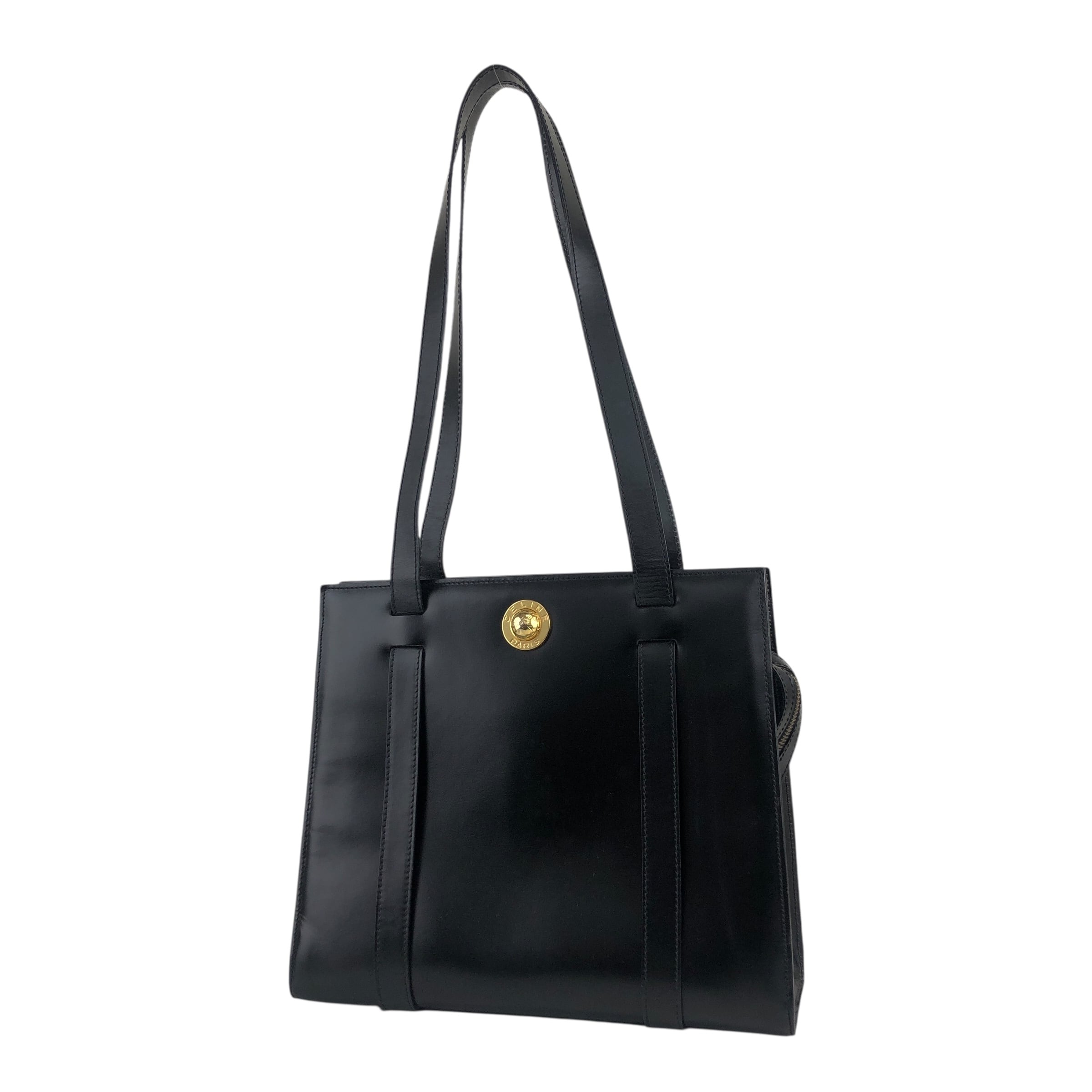 CELINE セリーヌ トートバッグ ブラック スターボール レザー vintage