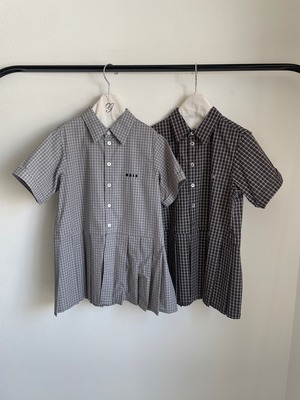 Hem pleated shirt_S/M size