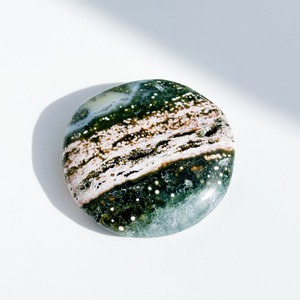 オーシャンジャスパー パームストーン43◇ Ocean Jasper ◇天然石・鉱物・パワーストーン