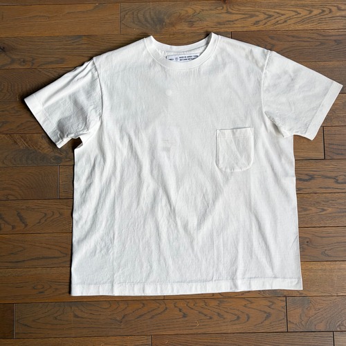 YAECA/ヤエカ 　Densely Knit T-Shirt with Pocket 度詰めTシャツ ポケット付き WHITE ＃32061004 WOMEN