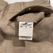 麻100% Papas パパス ヘリンボーン リネン ワイド サマー スラックス パンツ サイズ M /ベージュ系 メンズ