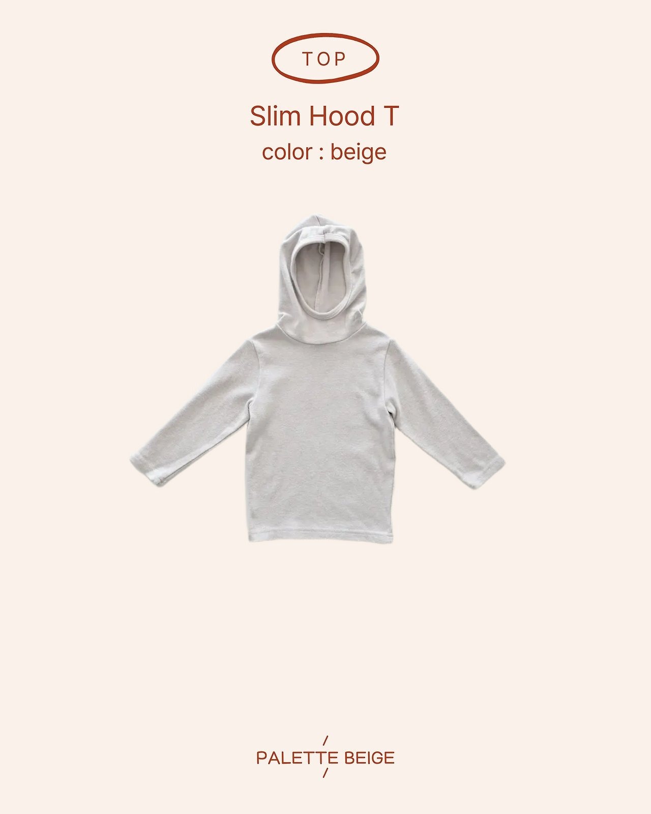 the beige［取寄］slim hood tee 26winter