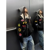 【暖かさUP】ストリート ラペルファー中綿ジャケット T2002