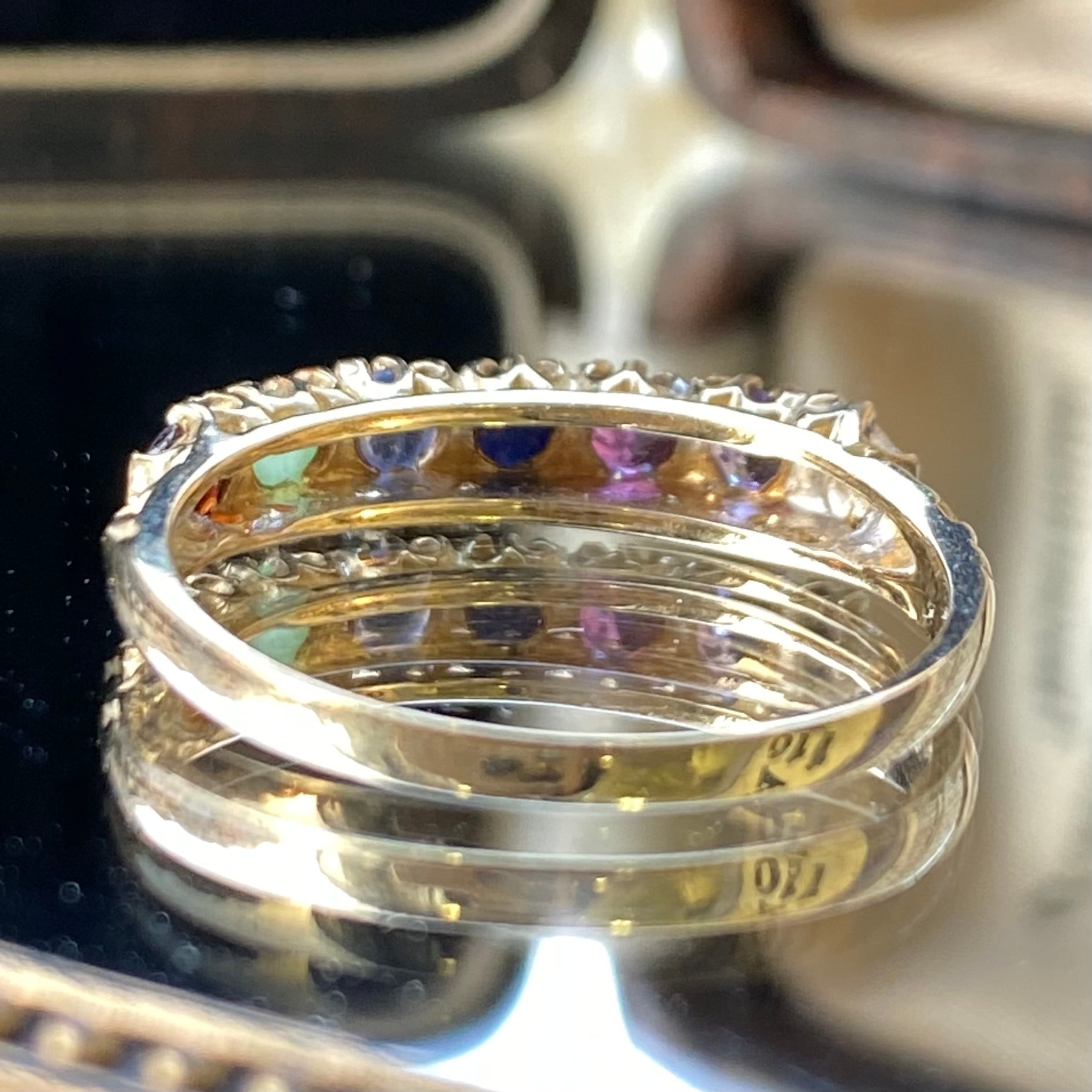 値下げ中！　英国 アンティーク 指輪 ケース　ロンドン ENGLAND antique】イギリスアンティーク／ リングケース／No.1