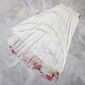 社交ダンス 衣装 スタンダード 上下セット ツーピース レッスンウェア パーティ衣装 ピンク系 ホワイト系 Create-Sun クリエイトサン 白 フラワー 花柄 ロングスリーブ 伸縮性 レディース サイズ M ピンク ホワイト グリーン ラインストーン セットアップ スカート トップス 結婚式 ダンスパーティー 演出用 ロマンティック フェミニン