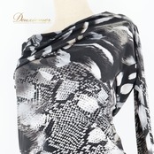 社交ダンス 衣装 ジャンティ gentil ラテン ドレス ワンピース 黒 白 グレー 伸縮 軽い 薄い パーティ 発表会 柄 模様 ストレッチ ブラック系 ホワイト系 グレイ系 フェスティバル デザイン スタイル シンプル おしゃれ 動きやすい 着心地 伸びる ファッション パーティー ウェア エレガント レディース