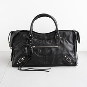 バレンシアガ パートタイム クラシック ラムスキン ブラック レザー