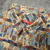 various human pattern linen shirt